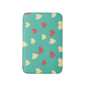 Witte en rode liefde harten badmat (Voorkant Verticaal)