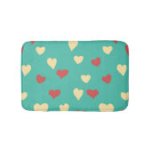 Witte en rode liefde harten badmat (Voorkant)