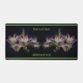 Witte en rode Lily bloemen gepersonaliseerd Bureaumat (Voorkant)
