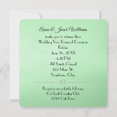 Witte en Rode Lily Vow Vernieuwing Bruiloft Kaart (Achterkant)