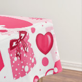 Witte en rode Moederdag naadloos patroon Tafelkleed (Voorbeeld)