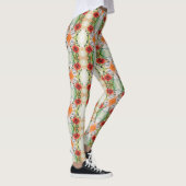 Witte en rode papavers Leggings (Rechts)