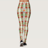 Witte en rode papavers Leggings (Achterkant)