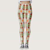 Witte en rode papavers Leggings (Voorkant)