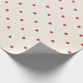 Witte en rode patroonstip kerstmis cadeaupapier (Hoek)