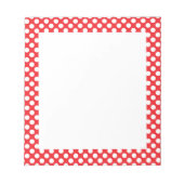 Witte en rode pokkendot notitieblok (Voorkant)