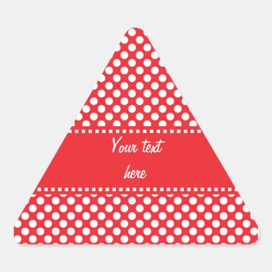 Witte en rode pokkendot sticker (Voorkant)