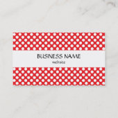 Witte en rode pokkendot visitekaartje (Achterkant)