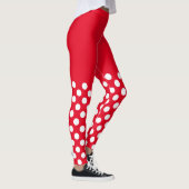 Witte en rode pokkendots leggings (Rechts)