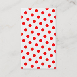 Witte en rode pokkendots visitekaartje