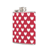 Witte en rode polakharten heupfles (Links)