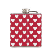 Witte en rode polakharten heupfles (Achterkant)