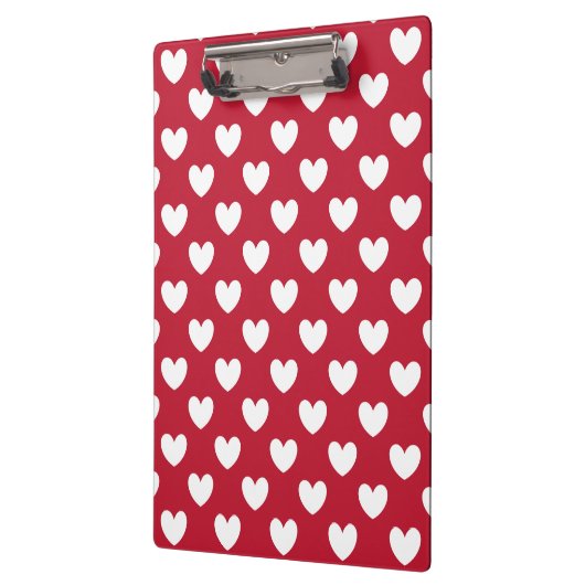 Witte en rode polakharten klembord (Links)