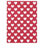 Witte en rode polakharten klembord (Achterkant)