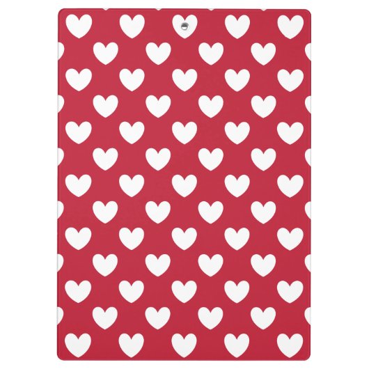 Witte en rode polakharten klembord (Achterkant)