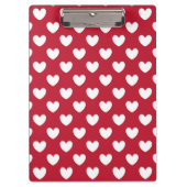 Witte en rode polakharten klembord (Voorkant)