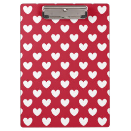 Witte en rode polakharten klembord