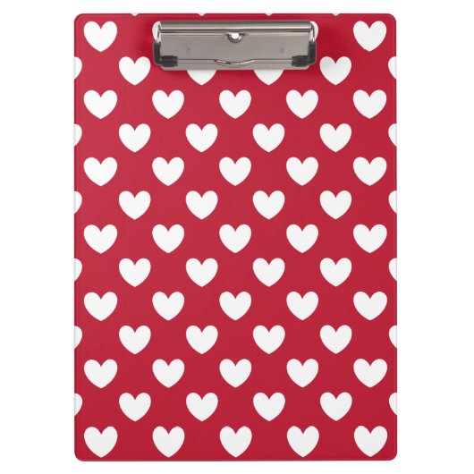 Witte en rode polakharten klembord (Voorkant)