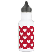 Witte en rode polakharten waterfles (Links)