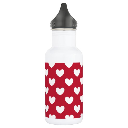 Witte en rode polakharten waterfles  (Links)