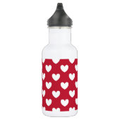 Witte en rode polakharten waterfles (Rechts)
