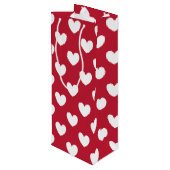 Witte en rode polakharten wijn cadeautas (Achterkant Gekanteld)