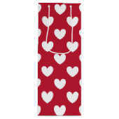 Witte en rode polakharten wijn cadeautas (Voorkant)