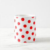 Witte en rode polka stippen koffiemok (Center)