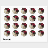 Witte en rode rozen stickers Envelopzegel (Vel)