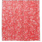 Witte en rode sprankelende glitter douchegordijn (Voorkant)