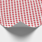 Witte en rode stippen cadeaupapier (Hoek)