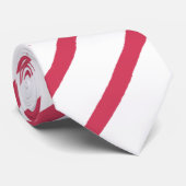 Witte en rode strepen Kerstmis Stropdas (Opgerold)