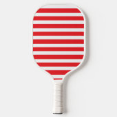 Witte en rode strepen pickleball paddle (Achterkant)