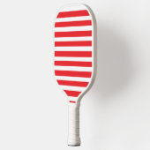 Witte en rode strepen pickleball paddle (Links)