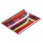 Witte en rode textiel notitieboek (Linkerzijde)