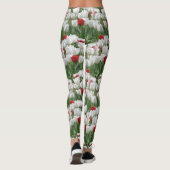 Witte en rode tulpen leggings (Achterkant)