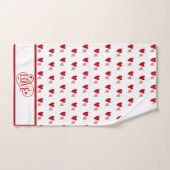 Witte en Rode Valentijn Harten LIEFDE Bad Handdoek (Handdoek)