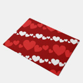 Witte en rode Valentijnsdag Harten Deurmat (Schuin)