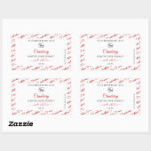 Witte en rode Word Cloud-productlabels met Logo Rechthoekige Sticker (Vel)
