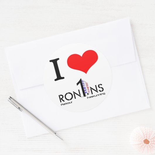 Witte en ronde sticker (Envelop)