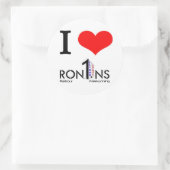 Witte en ronde sticker (Tas)