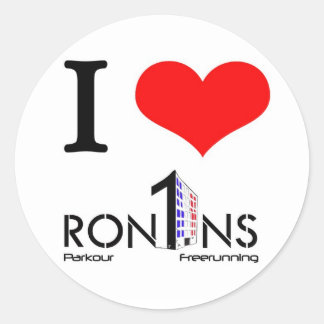 Witte en ronde sticker