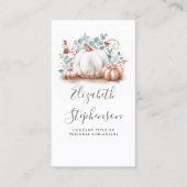 Witte en Roos gouden pompoenen Herfst oogst Decor Visitekaartje (Voorkant)