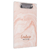 Witte en Roos-gouden rondzwervende rondjes Klembord (Rechts)