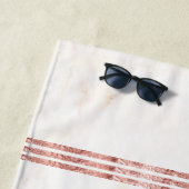 Witte en roos-goudfaux marmer strandlaken (In situ)