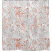 Witte en Roos goudmarmer Douchegordijn (Voorkant)