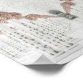 Witte en Roos goudmoskee Poster (Hoek)