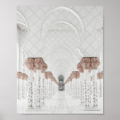 Witte en Roos goudmoskee Poster (Voorkant)
