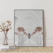 Witte en Roos goudmoskee Poster