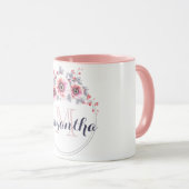 Witte en roze anemonen, bloemzwavel. mok (Voorkant rechts)